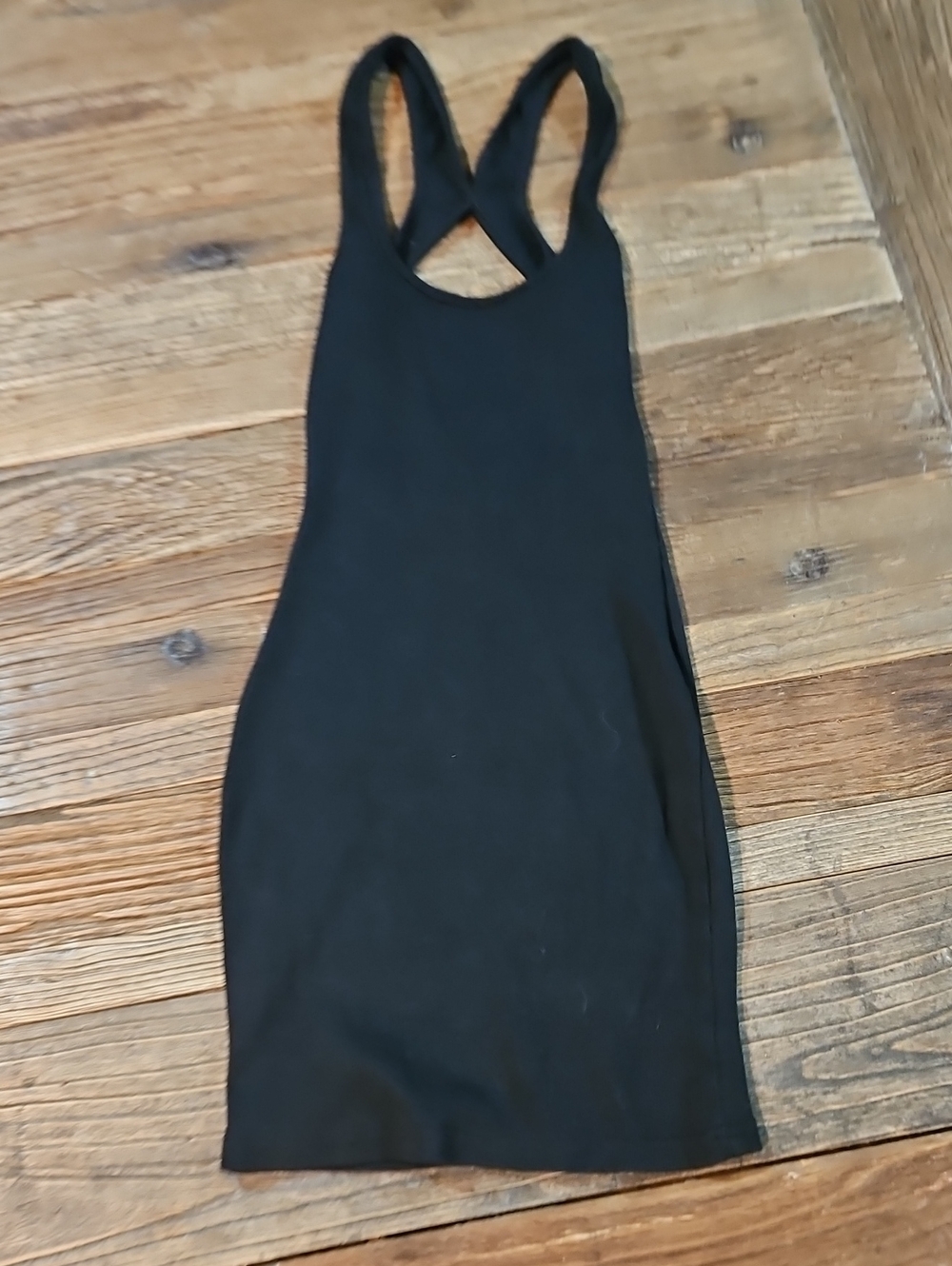 Princess Polly Black Racerback Mini Bodycon Dress Size 2 Cotton